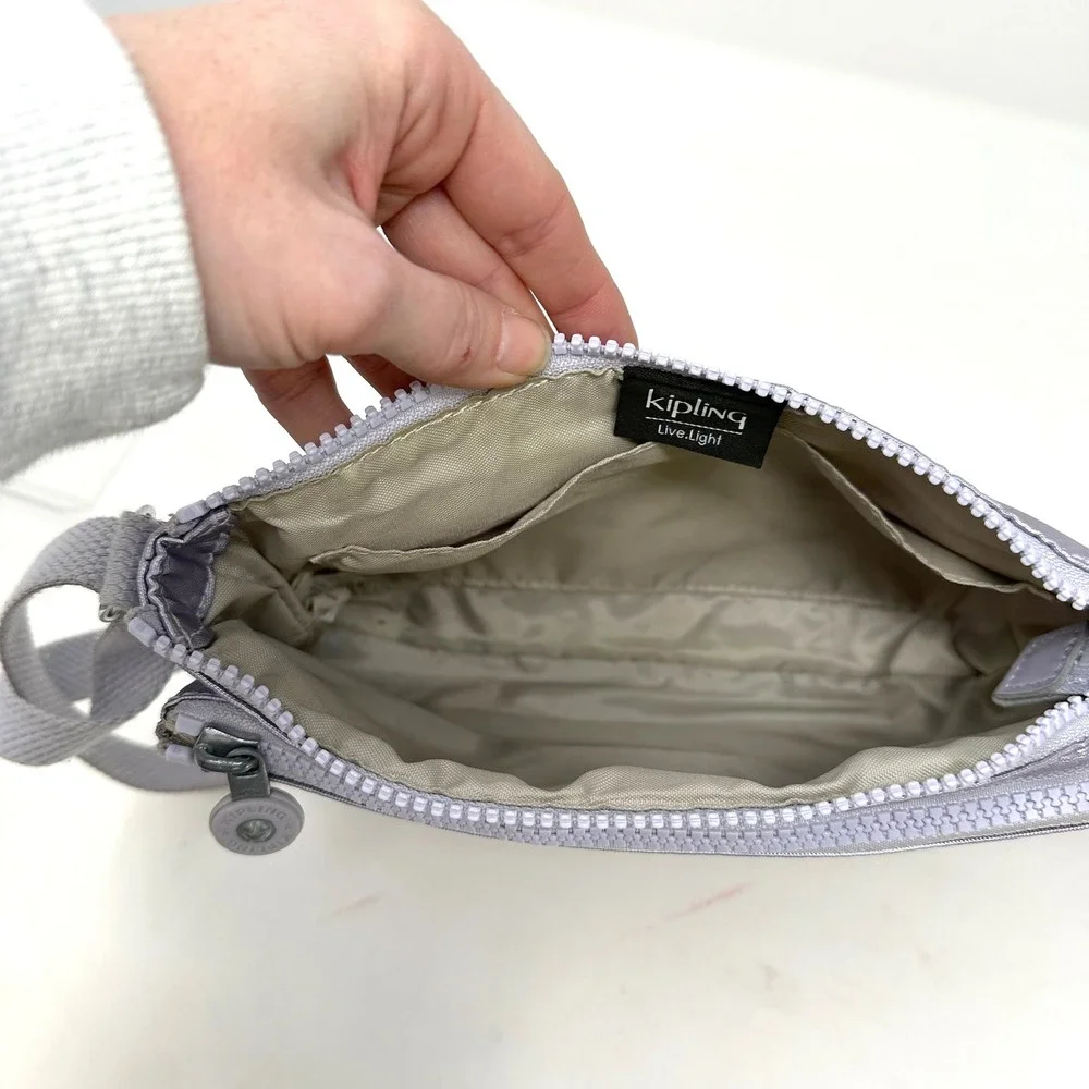 Kipling Mikaela Crossbody Icy Metallic Lilac‎
